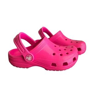 Crocs Classic Clog Kids Size C 10 Hot Pink High Shine | Lightweight Comfort